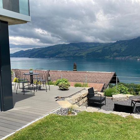 Moderne Unterkunft Mit Panoramablick Auf Thunersee Krattigen Ngoại thất bức ảnh