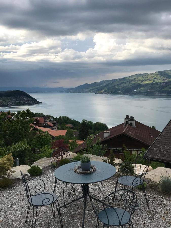 Moderne Unterkunft Mit Panoramablick Auf Thunersee Krattigen Ngoại thất bức ảnh