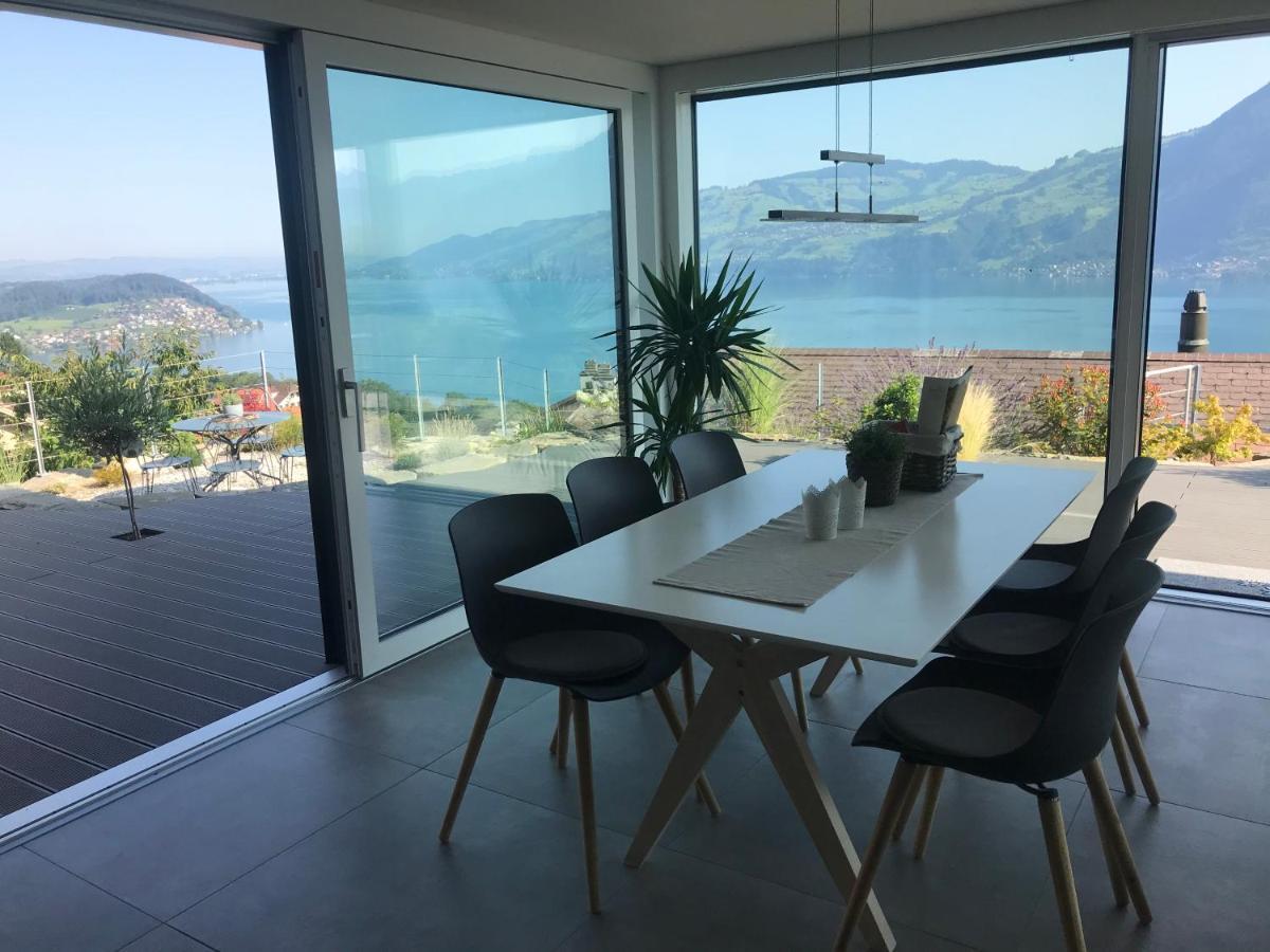 Moderne Unterkunft Mit Panoramablick Auf Thunersee Krattigen Ngoại thất bức ảnh