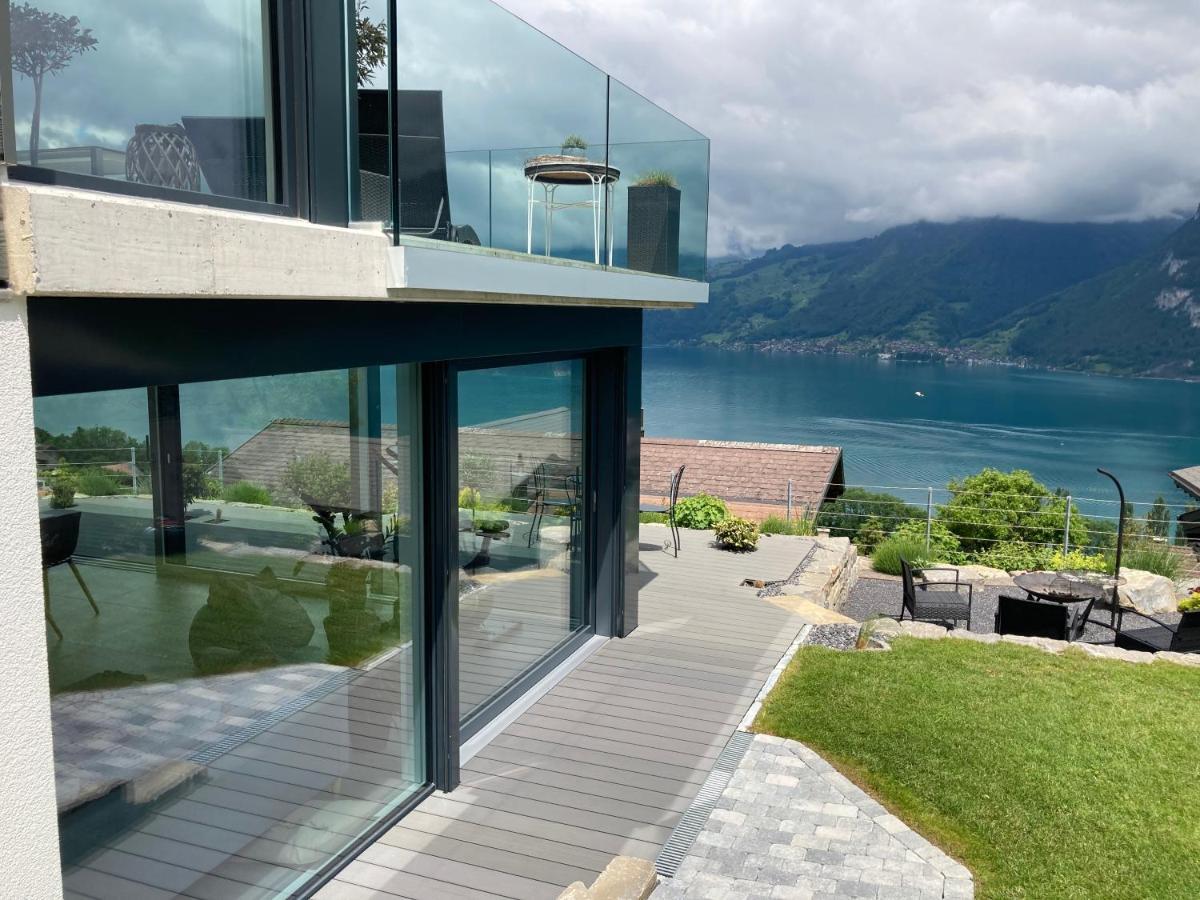 Moderne Unterkunft Mit Panoramablick Auf Thunersee Krattigen Ngoại thất bức ảnh