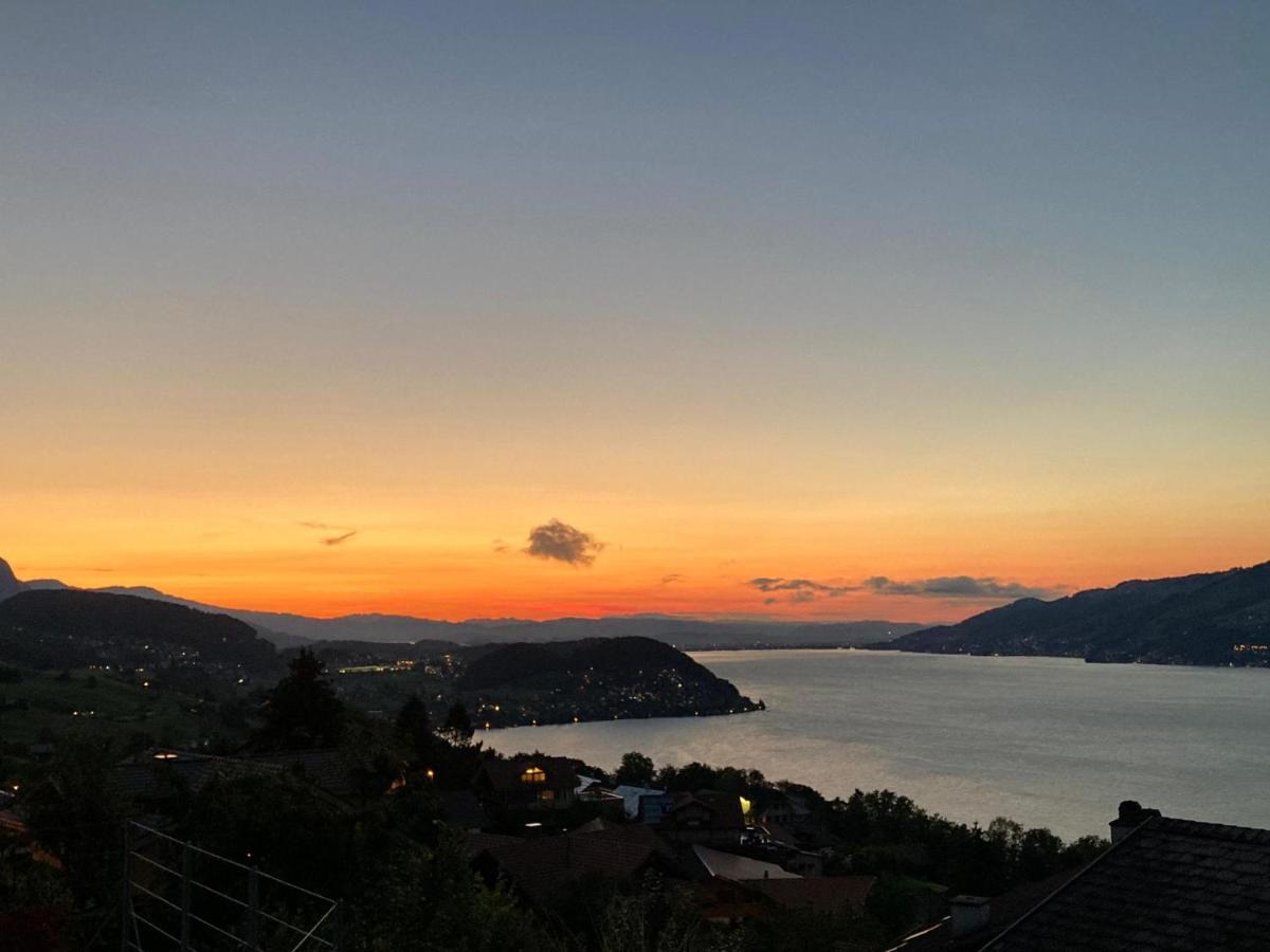 Moderne Unterkunft Mit Panoramablick Auf Thunersee Krattigen Ngoại thất bức ảnh